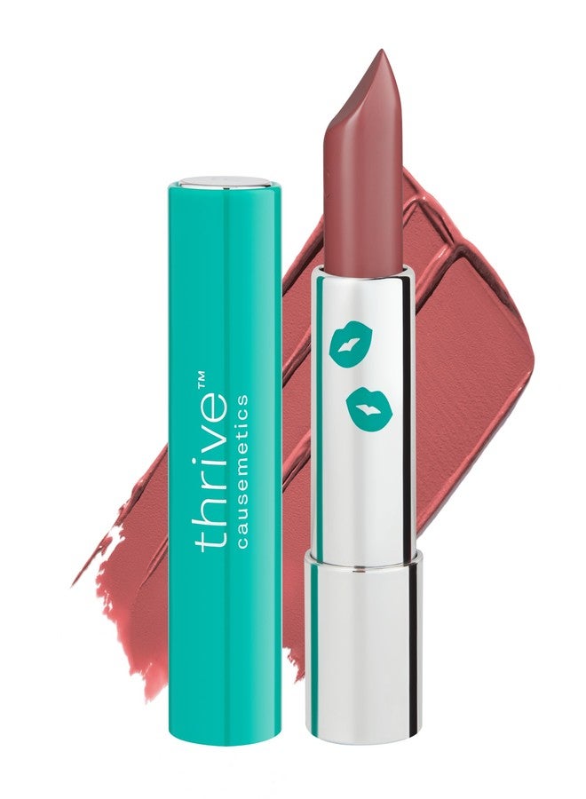 Thrive Causemetics Impact-FULL Smoothing Lipstick, Moisturizing Lip Makeup Essential with Vitamin E, Lightweight Creamy Lipstick for Women, Long Lasting, Vegan, Shade Ilene (Natural Rose) - Image 1